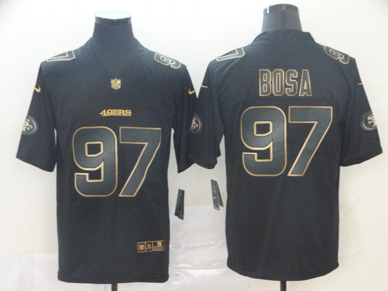 Men San Francisco 49ers #97 Bosa Nike Vapor Limited Black Golden NFL Jerseys
